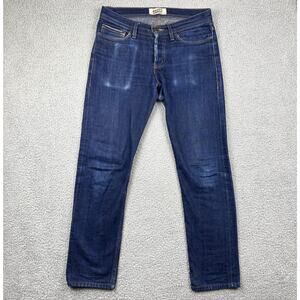 Naked & Famous Jeans Mens 30x30 Blue Wierd Guy Japanese Selvedge Copper Faded